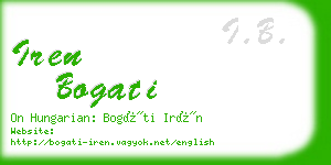 iren bogati business card